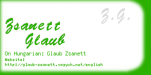 zsanett glaub business card